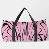 Wo die Kunst denkt Schwarz und Rosa Duffle Bag (Rückseite)