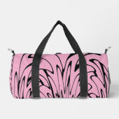 Wo die Kunst denkt Schwarz und Rosa Duffle Bag (Vorderseite)