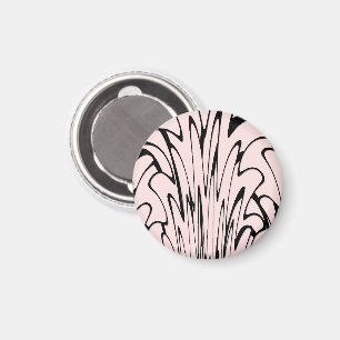 Wo die Kunst denkt Schwarz und Rosa Magnet