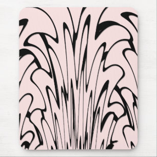Wo die Kunst denkt Schwarz und Rosa Mousepad