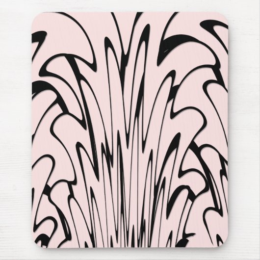 Wo die Kunst denkt Schwarz und Rosa Mousepad (Vorne)