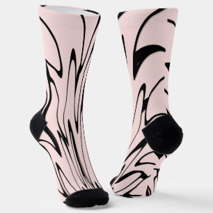 Wo die Kunst denkt Schwarz und Rosa Socken