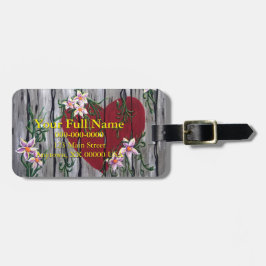 Wo die Liebe wächst, anpassbare Gepäckmarke Gepäckanhänger