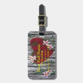 Wo die Liebe wächst, anpassbare Gepäckmarke Gepäckanhänger (Vorderseite vertikal)