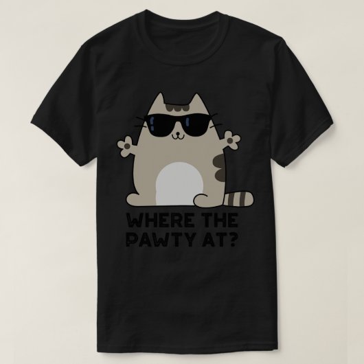 Wo die Pfaue im Niedlichen Party Katzenpuppe pinke T-Shirt (Design vorne)