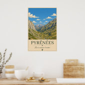 Wo die Reise beginnt – Pyrénées Poster (Küche)