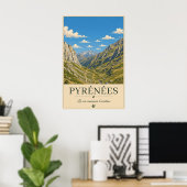 Wo die Reise beginnt – Pyrénées Poster (Heimbüro)