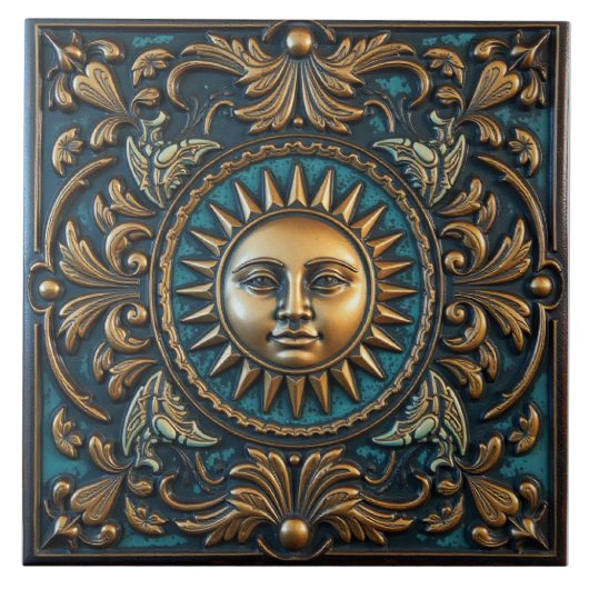 Wo die Sonne wohnt Fliese (Vorderseite)