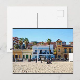 Wo die Stadt den Sand trifft Postkarte