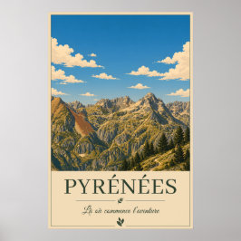 Wo die Stille die Gipfel erreicht – Pyrenäen Poster