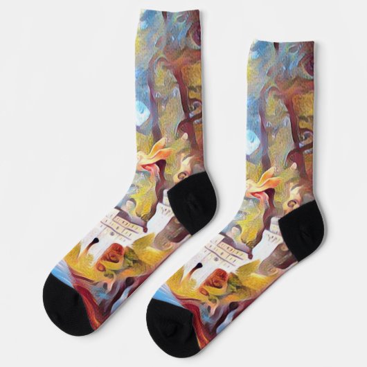 Wo die Unicorns Pop Art spielen, Socken (Linkes Detail)