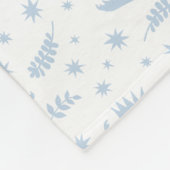 Wo die wilden Dinge blaue Flora Fleecedecke (Ecke)