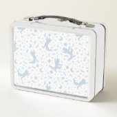 Wo die wilden Dinge blaue Flora Metall Brotdose (Rückseite)