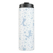 Wo die wilden Dinge blaue Flora Thermosbecher (Vorderseite)