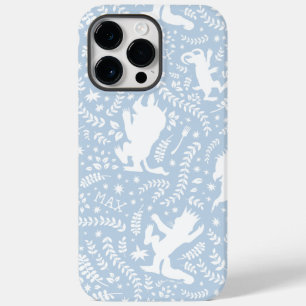 Wo die wilden Dinge blaues Blumenmuster Case-Mate iPhone 14 Pro Max Hülle