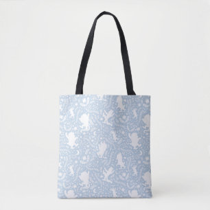 Wo die wilden Dinge blaues Blumenmuster Tasche
