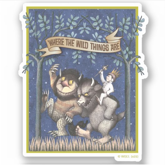 Wo die wilden Dinge grafisch sind Aufkleber (Vorderseite)