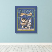 Wo die wilden Dinge grafisch sind Leinwanddruck (Insitu (Holzboden))