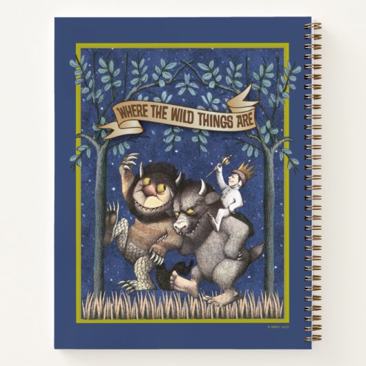 Wo die wilden Dinge grafisch sind Notizblock (Rückseite)