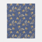 Wo die wilden Dinge Krone und Sternenmuster sind Fleecedecke (Vorderseite)