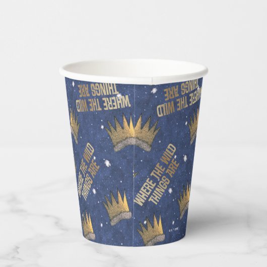 Wo die wilden Dinge Krone und Sternenmuster sind Pappbecher (Rechts)