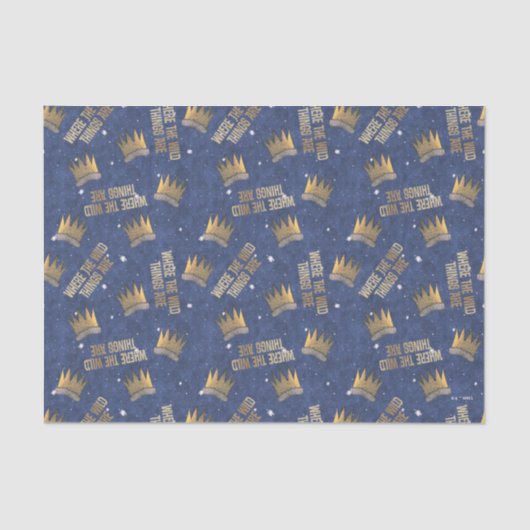 Wo die wilden Dinge Krone und Sternenmuster sind Seidenpapier (Vorderseite)