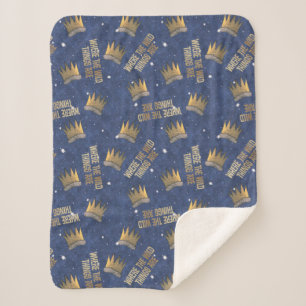 Wo die wilden Dinge Krone und Sternenmuster sind Sherpadecke