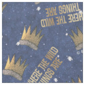 Wo die wilden Dinge Krone und Sternenmuster sind Stoff (Nahaufnahme)