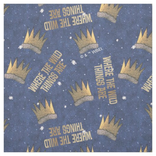 Wo die wilden Dinge Krone und Sternenmuster sind Stoff (Muster)