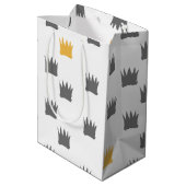 Wo die wilden Dinge Kronmuster sind Mittlere Geschenktüte (Rückseite Schrägansicht)