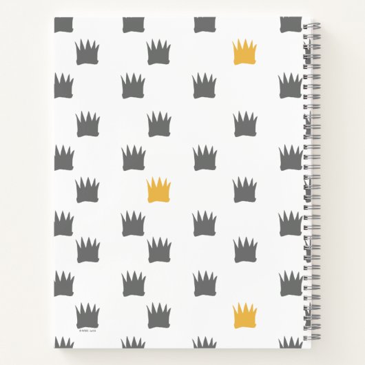 Wo die wilden Dinge Kronmuster sind Notizblock (Rückseite)