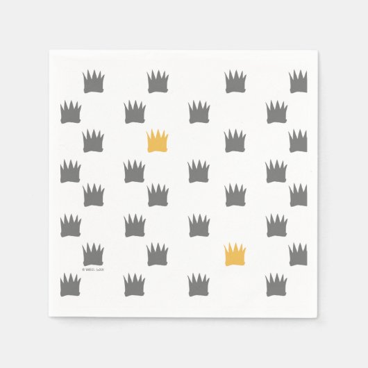 Wo die wilden Dinge Kronmuster sind Serviette (Vorderseite)