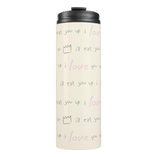 Wo die wilden Dinge Muster vorgeben Thermosbecher (Vorderseite)