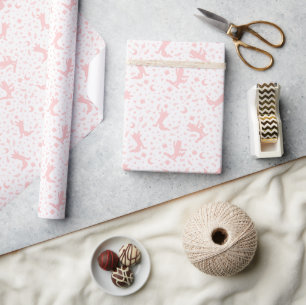 Wo die wilden Dinge Pink Floral Geburtstagsmuster Geschenkpapier