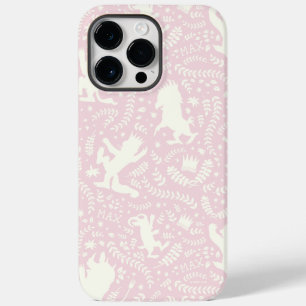 Wo die wilden Dinge rosa Blumenmuster sind Case-Mate iPhone 14 Pro Max Hülle