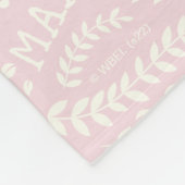 Wo die wilden Dinge rosa Blumenmuster sind Fleecedecke (Ecke)