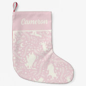 Wo die wilden Dinge rosa Blumenmuster sind Kleiner Weihnachtsstrumpf (Vorderseite)