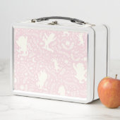 Wo die wilden Dinge rosa Blumenmuster sind Metall Brotdose (Beispiel)