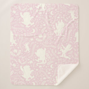 Wo die wilden Dinge rosa Blumenmuster sind Sherpadecke