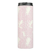 Wo die wilden Dinge rosa Blumenmuster sind Thermosbecher (Rückseite)