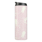 Wo die wilden Dinge rosa Blumenmuster sind Thermosbecher (Nach rechts gedreht)