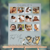 Wo die wilden Dinge sind - 12 Monate Foto Collage Acrylschild (Neutral)