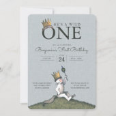 Wo die wilden Dinge sind 1. Geburtstag Einladung (Vorderseite)