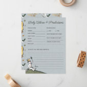 Wo die wilden Dinge sind Baby-Dusche Vorhersagen Mitteilungskarte (Vorderseite/Rückseite Beispiel)