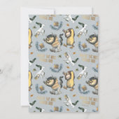 Wo die wilden Dinge sind Baby-Dusche Vorhersagen Mitteilungskarte (Rückseite)