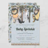 Wo die wilden Dinge sind Baby Sprinkle Einladung (Vorne/Hinten)
