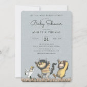 Wo die wilden Dinge sind Babydusche Einladung (Vorderseite)