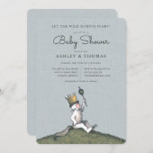 Wo die wilden Dinge sind Babydusche Einladung (Vorne/Hinten)