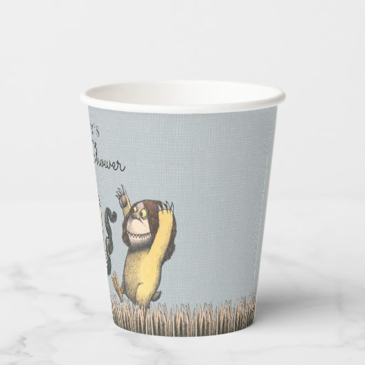 Wo die wilden Dinge sind Babydusche Papiertüten Pappbecher (Rückseite)