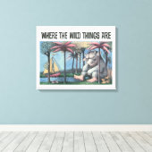 Wo die wilden Dinge sind | Buchabdeckung Leinwanddruck (Insitu (Holzboden))